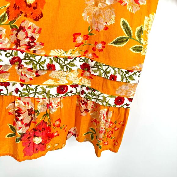 Roller Rabbit Semara Tamania Dress Floral Boho Cotton Dress Small - Picture 10 of 14
